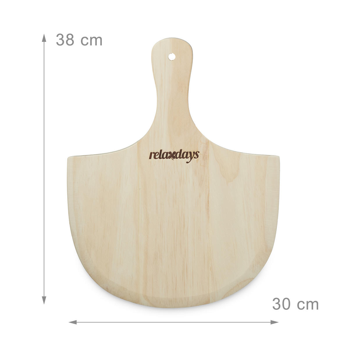 PIZZASTEIN Set - Hellbraun, Holz/Stein (43/7/31.5cm) - Relaxdays