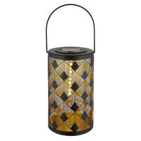 LED AUSSENLEUCHTE Metall Gold Schwarz - Goldfarben, Kunststoff (12/12/32.5cm) - Globo Lighting