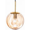 PENDELLEUCHTE Rome - Goldfarben/Bernsteinfarben, Glas/Metall (20/20/110cm) - kiki design