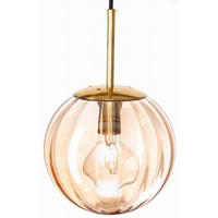 PENDELLEUCHTE Rome - Goldfarben/Bernsteinfarben, Glas/Metall (20/20/110cm) - kiki design