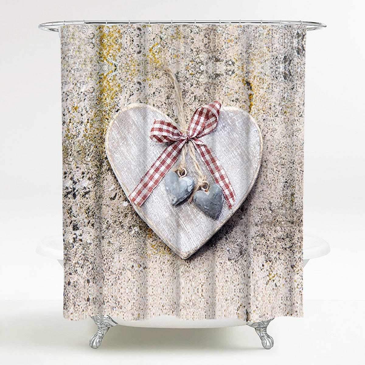 DUSCHVORHANG Bavaria 180 x 200 cm - Braun, Textil (180/200cm) - Sanilo