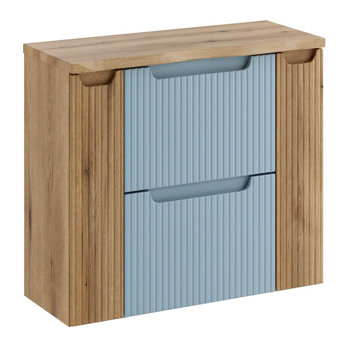 Milaros Markt Waschbeckenunterschrank Dunkelblau, Eiche Artisan 100x57x40 cm