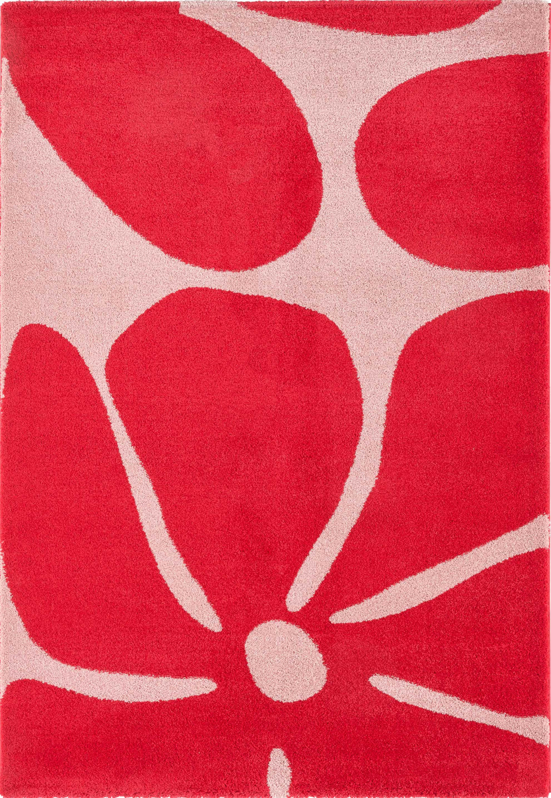 TEPPICH vintage blume rot Groovy 200x280 cm - Rot, Textil (200/280cm) - Nazar Rugs