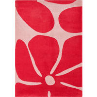 TEPPICH vintage blume rot Groovy 120x160 cm - Rot, Textil (120/160cm) - Nazar Rugs