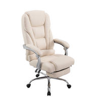BÜROSTUHL Pacira, Kunstleder Creme - Creme, Textil/Metall (68/127/64cm) - TPFLiving