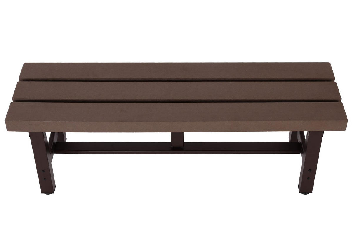 GARTENBANK Alu 40x120x34cm Braun - Braun, Kunststoff (120/40/34cm) - PROREGAL