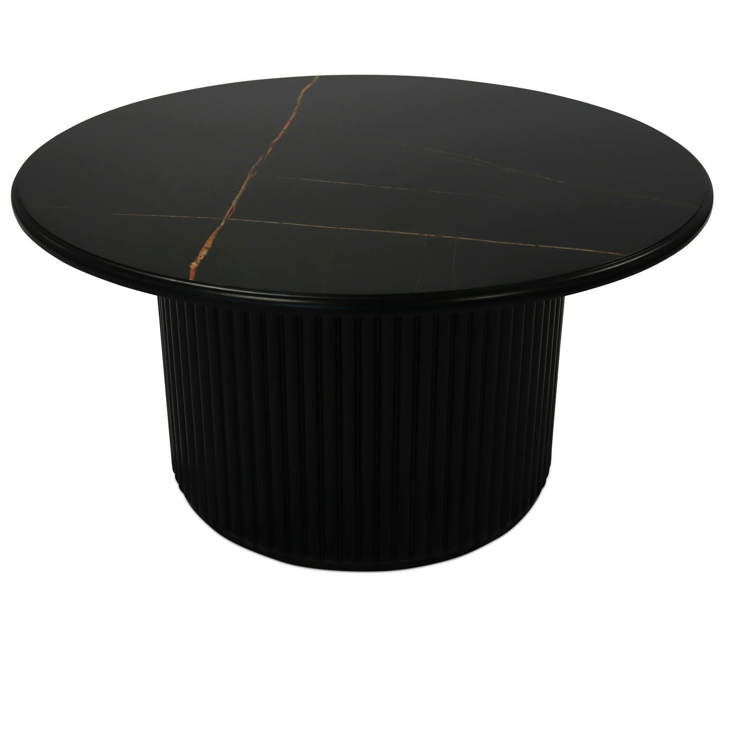 COUCHTISCH rund Schwarz 80/80/42 cm - Schwarz, Holz/Holzwerkstoff (80/80/42cm) - Furnhouse