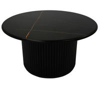 COUCHTISCH rund Schwarz 80/80/42 cm - Schwarz, Holz/Holzwerkstoff (80/80/42cm) - Furnhouse