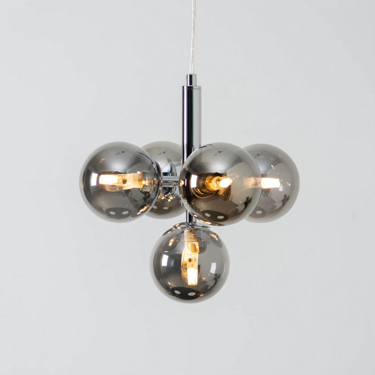 HÄNGELEUCHTE Nizzalo, Silber/Chrom, 30cm - Chromfarben, Glas (30/33/30cm) - KOSILUM