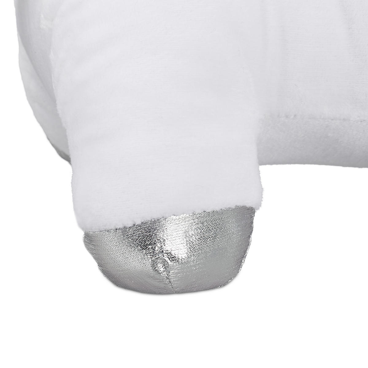 TÜRSTOPPER Weiß Einhorn 25x29x14 cm - Weiß, Naturmaterialien/Textil (29/14cm) - Relaxdays
