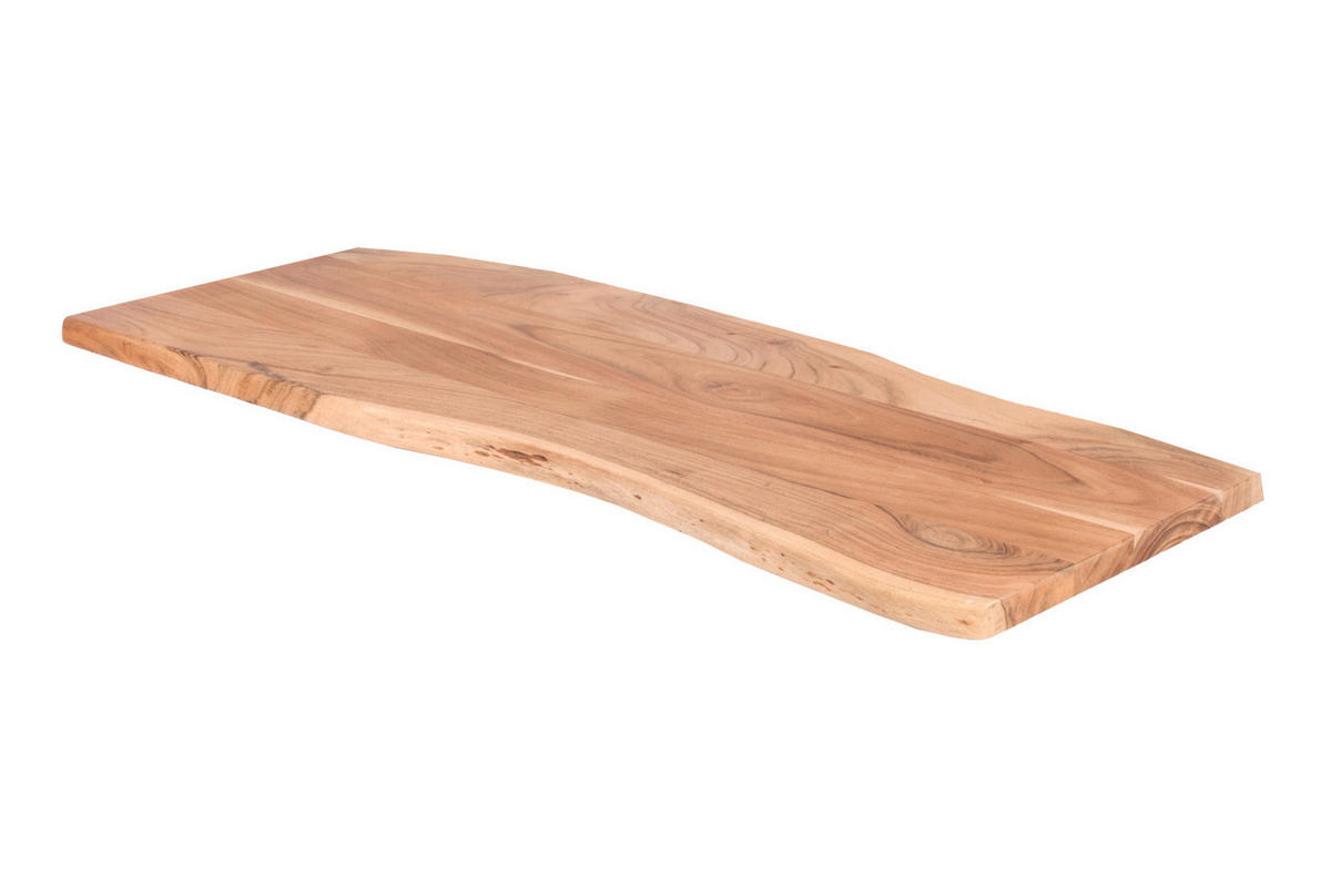 TISCHPLATTE CURTIS - Beige/Naturfarben, Akazienholz/Holz (40/100/3cm) - SAM