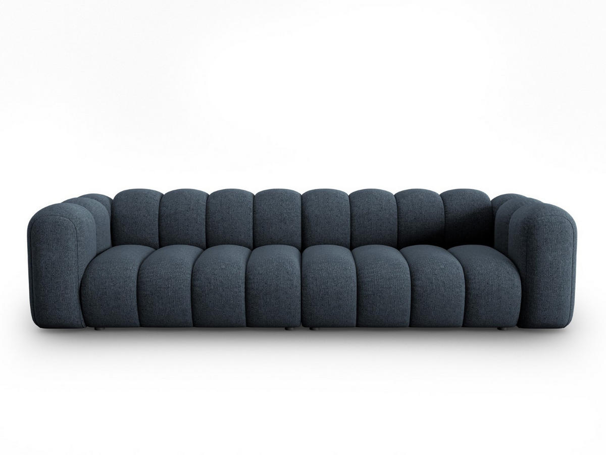 SOFA modular Lupine aus Chenille-Stoff königsblau 4 Sitzplätze - Dunkelblau, Textil (95/70/290cm) - Micadoni