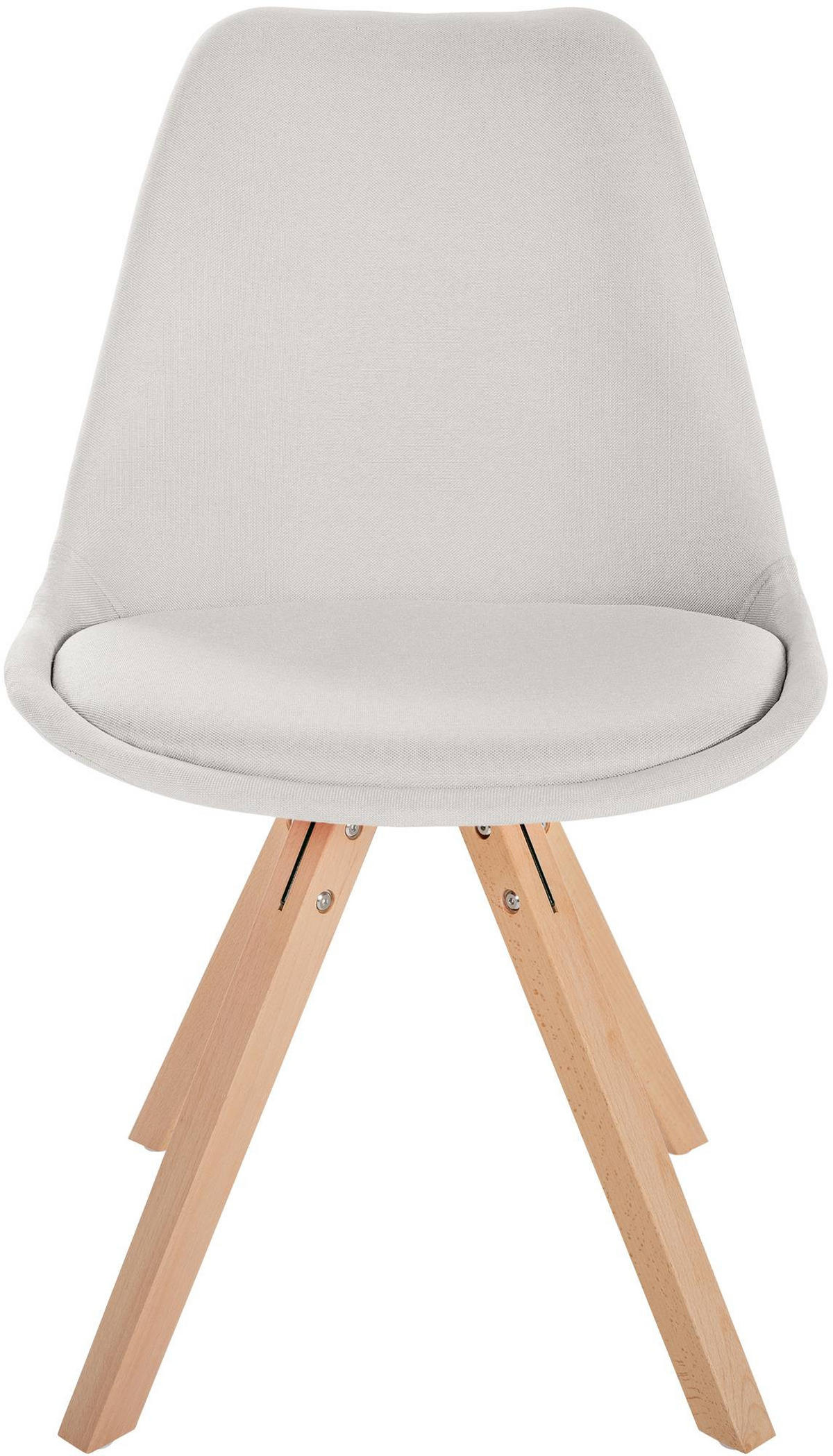 STUHL Stoff creme - Creme/Naturfarben, Holz/Textil (48/81/54cm) - CLP