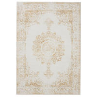 VINTAGE-TEPPICH George waschbar 240x340 cm - Gelb/Creme, Kunststoff (240/340cm) - benuta