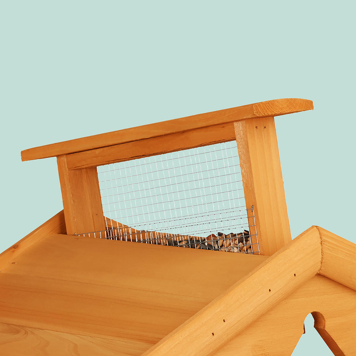 VOGELFUTTERHAUS - Orange, Holz (50/117/50cm) - Relaxdays