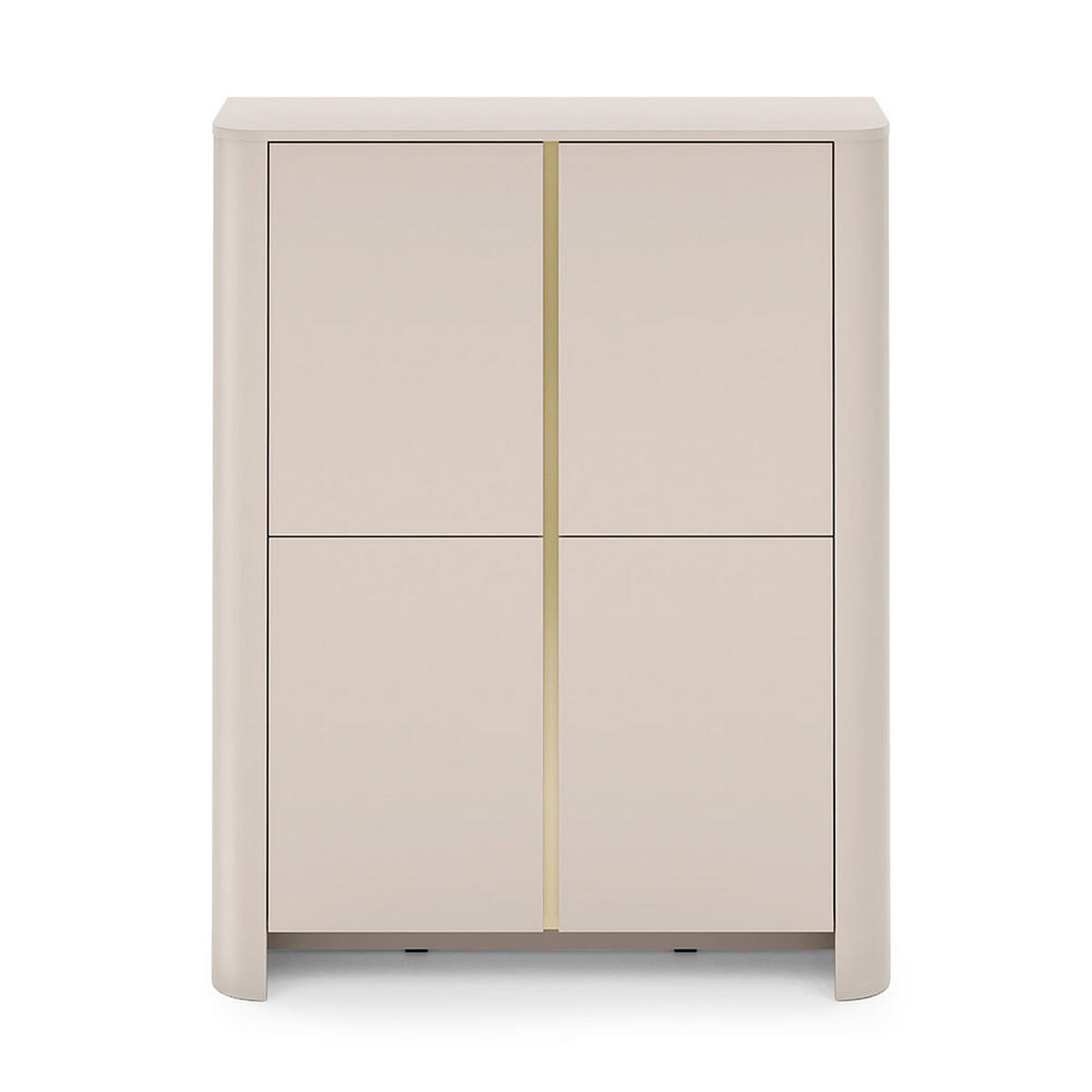 KOMMODE Bari Kaschmir / Gold 103 / 39 / 132cm - Kaschmir, Holz/Holzwerkstoff (103/132/39cm) - Feldmann-Wohnen