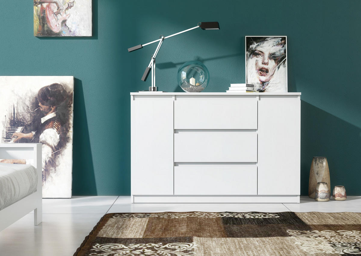 KOMMODE Weiß 120/79/39 - Weiß, Holzwerkstoff (120/79/39cm) - RAUMHIRSCH FURNITURE