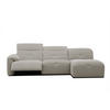 ECKSOFA TRENTO 4-Sitzer mit 1 Relaxfunktion, beige - Beige/Schwarz, Holzwerkstoff/Kunststoff (262/165cm) - Courtois Laville