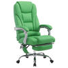 CHEFSESSEL Lederlook grün - Grün, Textil/Metall (68/118/64cm) - CLP