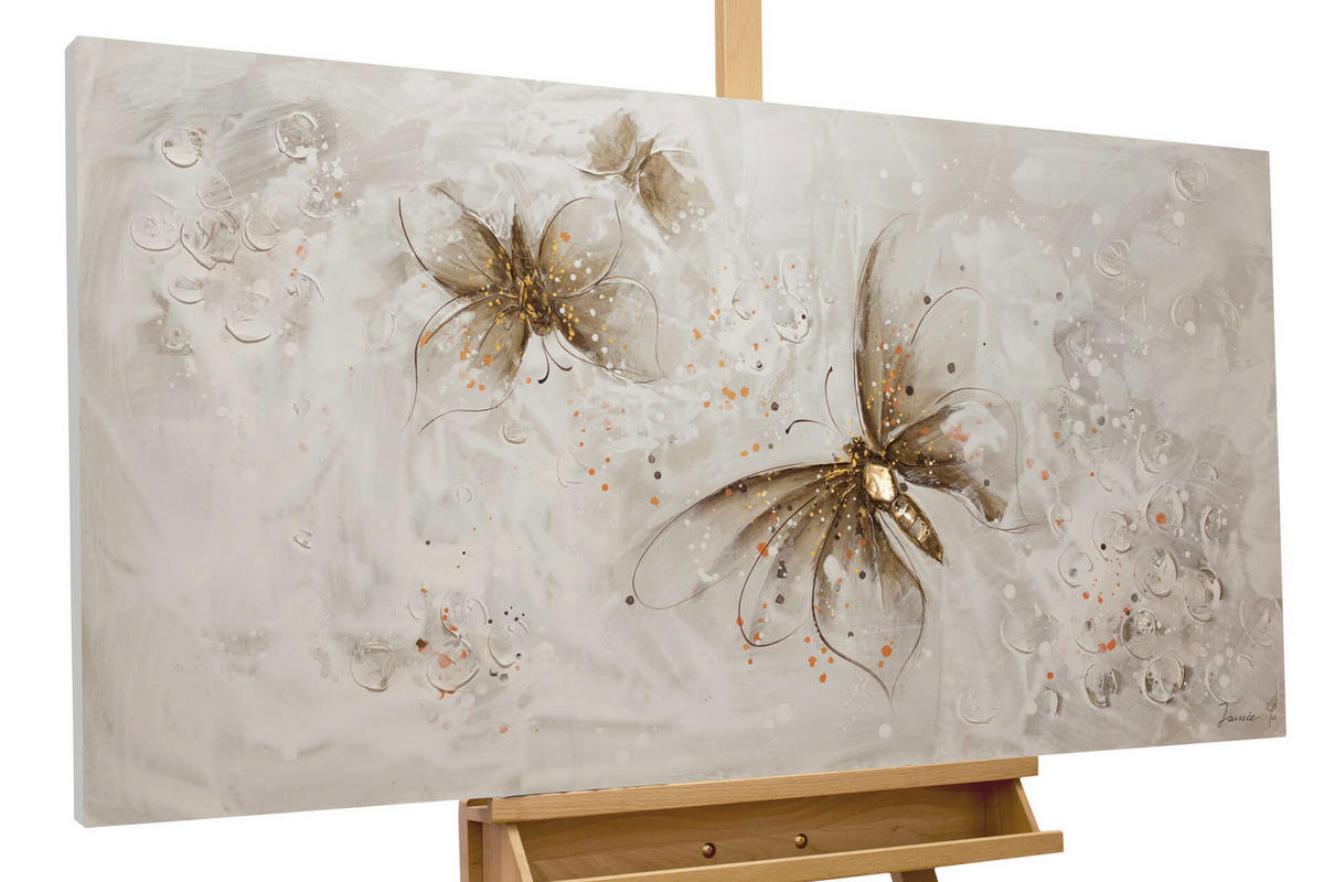 ACRYLBILD HANDGEMALT 120/60 cm - Braun, Holz/Textil (120/60cm) - KUNSTLOFT