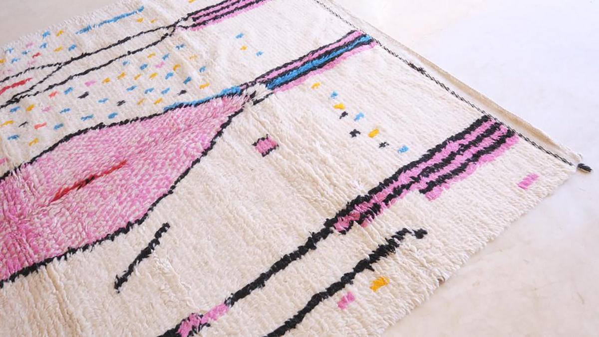 BERBERTEPPICH marokkanisch aus reiner Wolle Pop 200x 300 cm - Multicolor, Naturmaterialien (200/300cm) - AFK Living