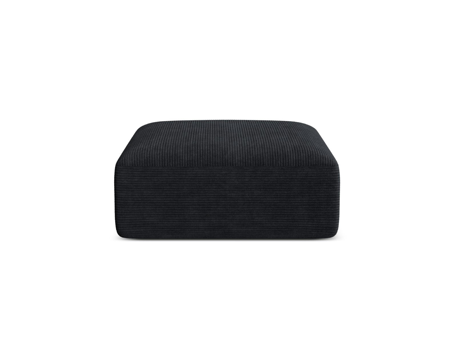 POUF Campi aus Cord schwarz - Schwarz, Textil (90/40/90cm) - Cosmopolitan Design
