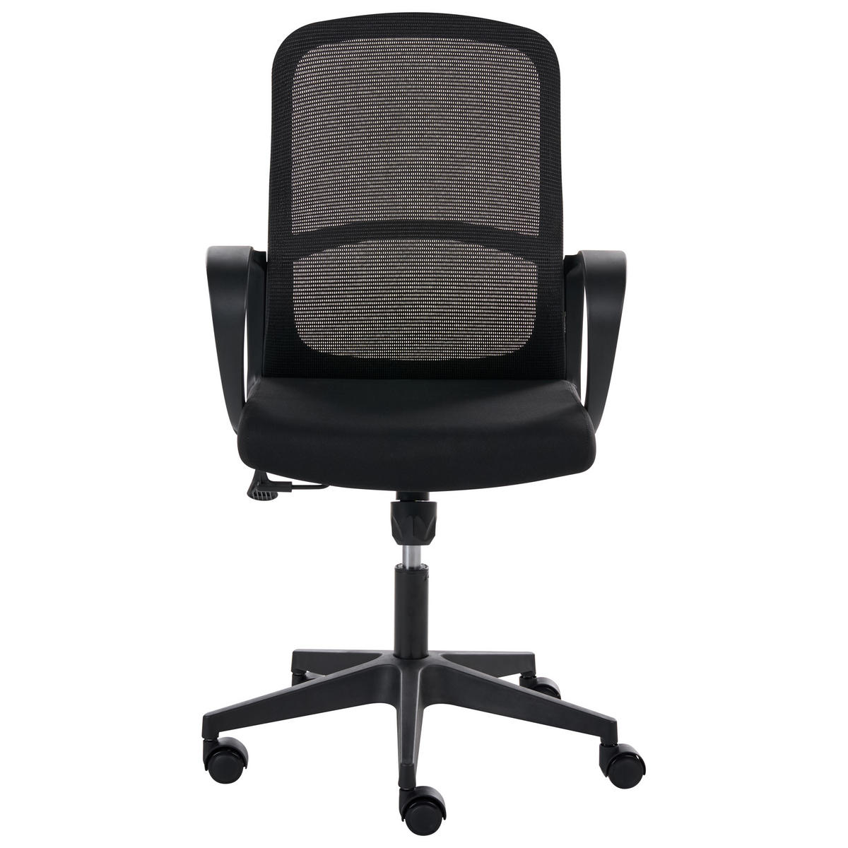 BÜROSTUHL Schwarz Senta - Schwarz, Textil (60/97/65cm) - Beliani