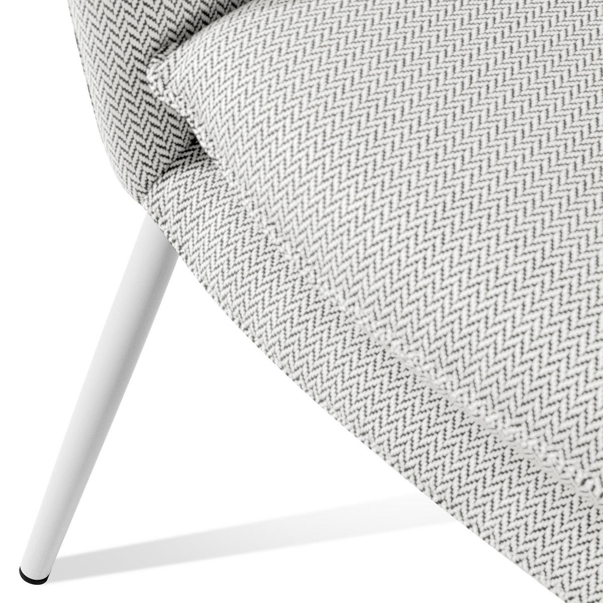 GARTENMÖBELSET SOLIS Gartenlounge-Set, hellgrau/weiß - Hellgrau, Textil/Metall - KONSIMO®