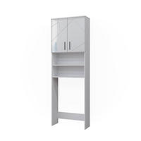 WASCHMASCHINENSCHRANK Irma Weiß 64 x 190.5 cm - Weiß Hochglanz, Holzwerkstoff (64/190.5/26cm) - Vicco