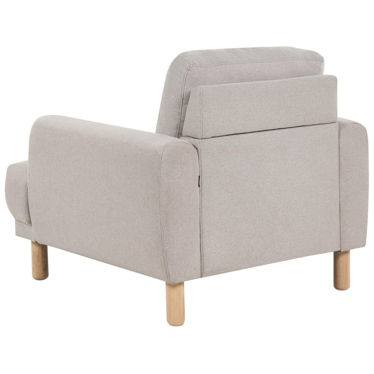 SESSEL Taupe Tuve - Beige/Weiß, Textil (88/85/90cm) - Beliani