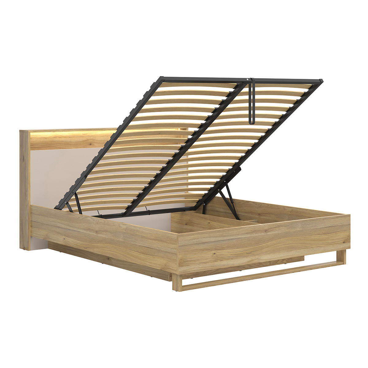 BOXBETT 160/200 Donna Kaschmir - Beige, Holzwerkstoff (160/200cm) - Petits-meubles