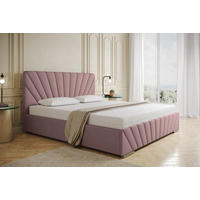 POLSTERBETT Ray 180 x 200 cm mit Bettkasten und Lattenrost, Federkernmatratze- rosa - Rosa, Holz (180/200cm) - Homesy