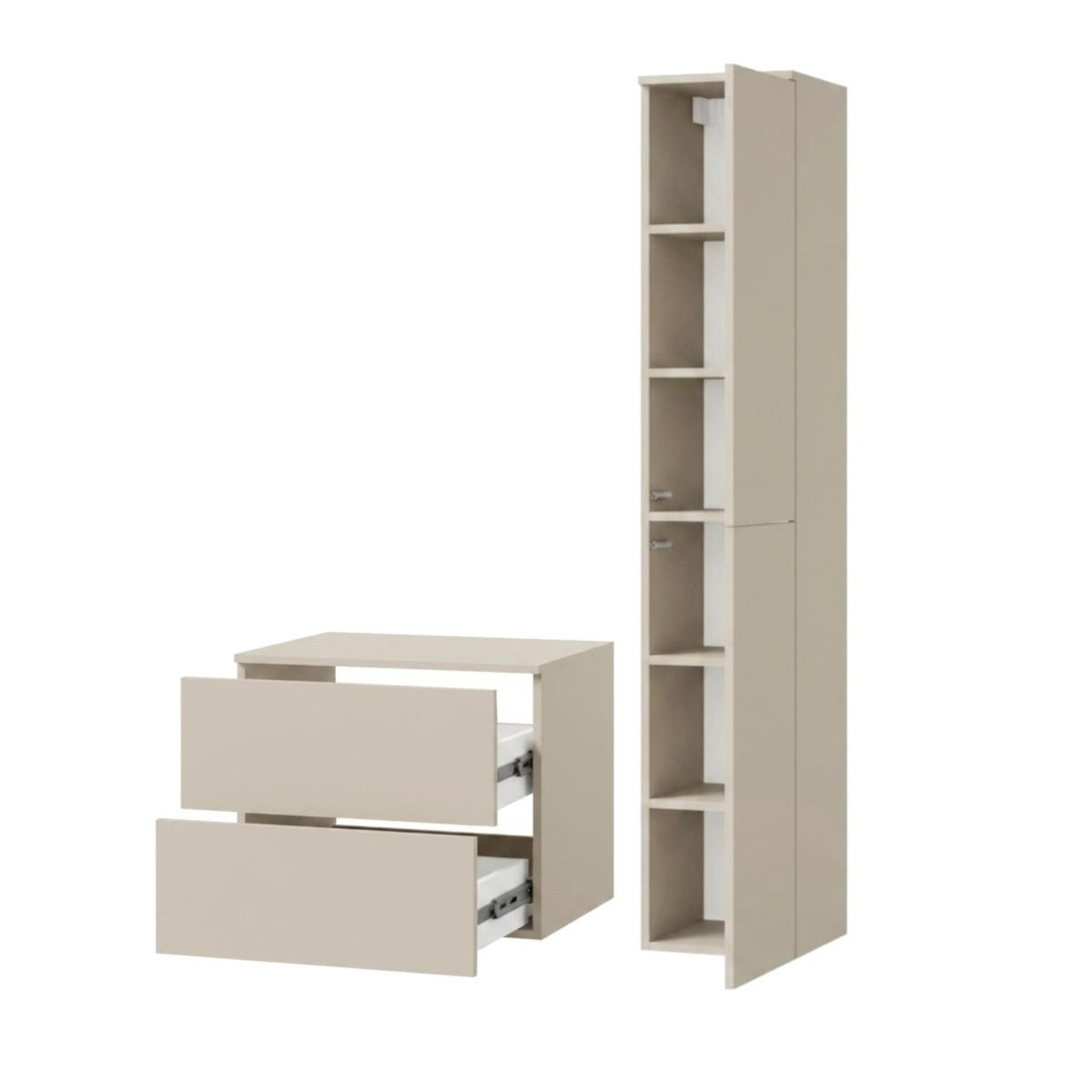 BADMÖBEL-SET Color Kaschmir 2-Teilig (2S 60 + 2D 160) - Kaschmir, Holzwerkstoff (90/160/45cm) - mzm24