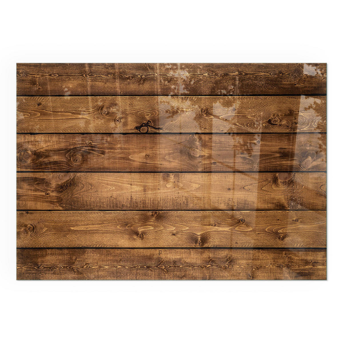 GLASPLATTE für Kamin 100x70 cm - Braun, Glas (100/70/0.4cm) - TULUP