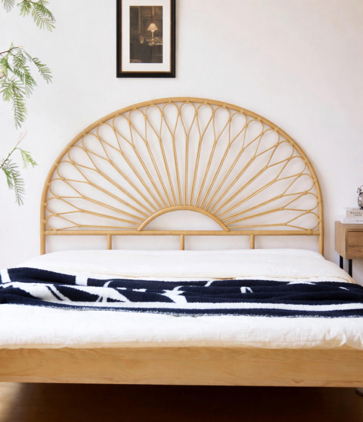 BETTKOPFTEIL Rund Braun 160 x 4 x 141 (cm) - Braun, Holz (160/141/3.8cm) - Nordlys