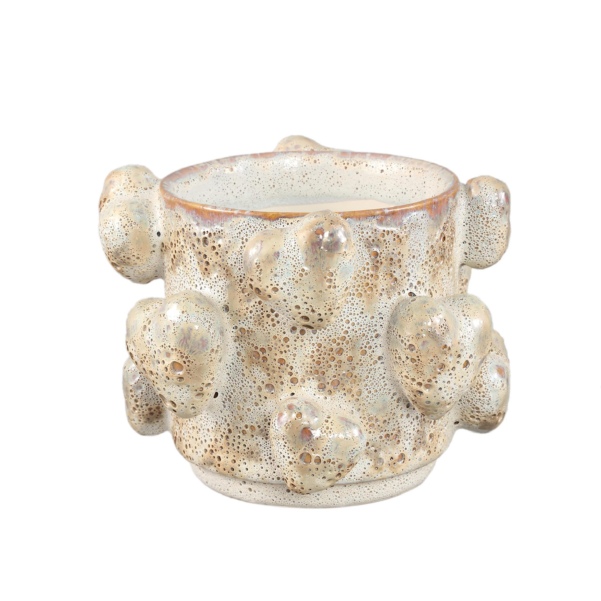 TOPF Valentin Beige 19/19/14cm - Beige, Keramik (14cm) - PTMD Collection