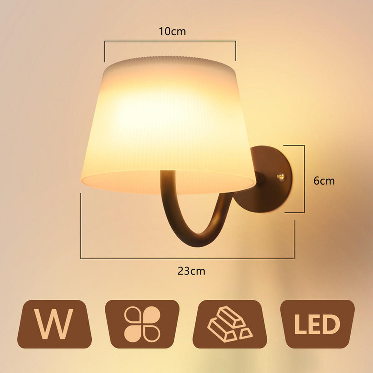 NÁSTĚNNÉ LED svítidlo Yarborough 18/13/13 cm - černá, plast (13/13/18cm) - Nettlife