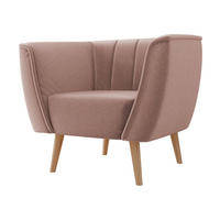 SESSEL Pas 1 - Naturfarben/Rosa, Holz/Textil (82/75/74cm) - MIRJAN24