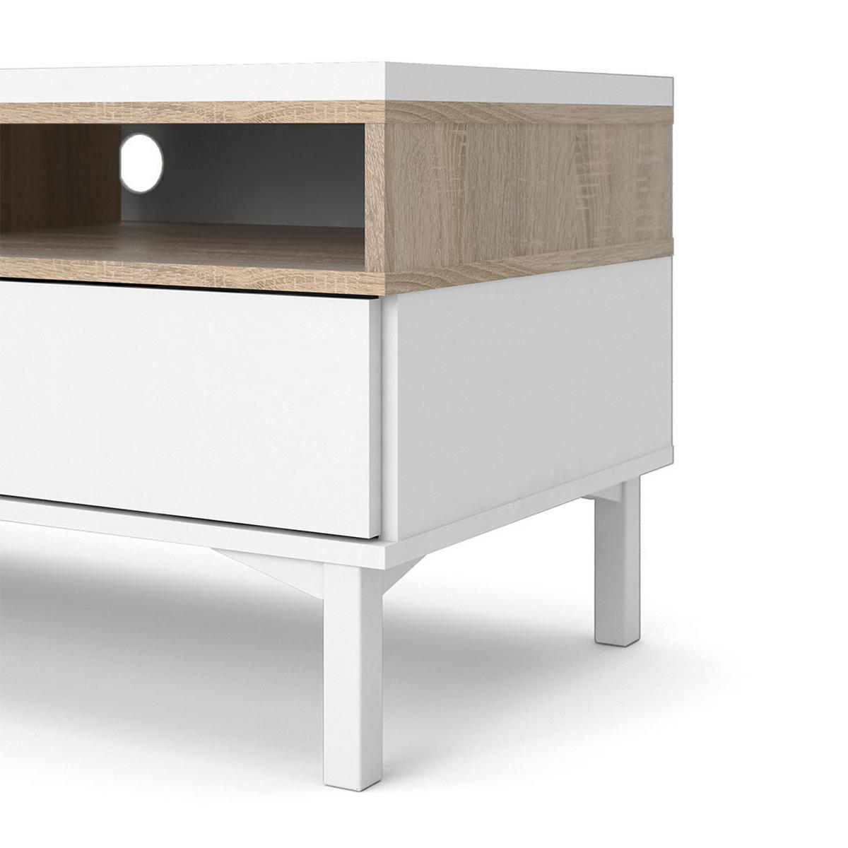 TV-MÖBEL, Roomers, Weiß, Holzwerkstoff, 156 x 49 x 49 cm - Weiß, Holzwerkstoff (156/49/49cm) - ebuy24