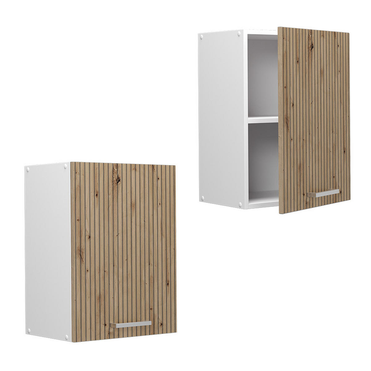 HÄNGESCHRANK R-Line Artisan-Eiche 45 cm - Weiß/Eiche Artisan, Holzwerkstoff (45/60/31cm) - Vicco