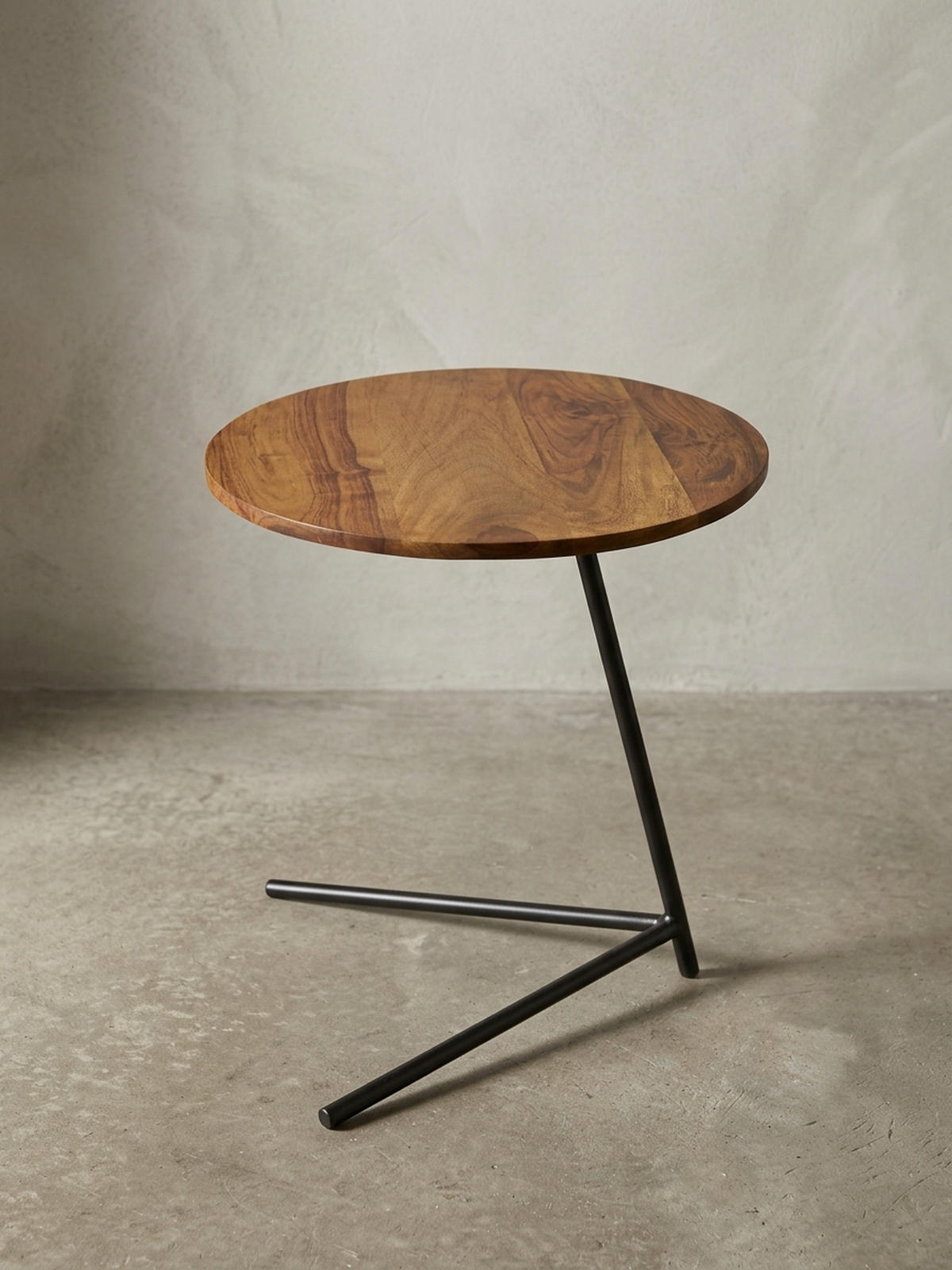 BEISTELLTISCH – Massivholz Metall große Platte Industrial - Schwarz/Braun, Holz/Metall (40/40/46cm) - KADIMA DESIGN