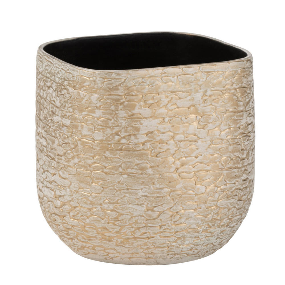 BLUMENTOPF AUDREY - Töpferei - Champagner - M - Ø 20,5 cm - Champagner, Keramik (20.5/21cm) - J-Line