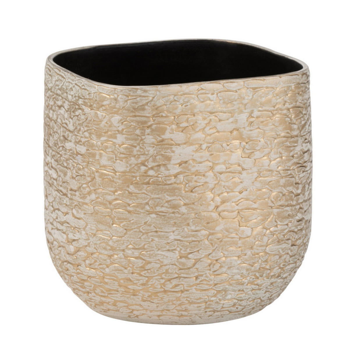 BLUMENTOPF AUDREY - Töpferei - Champagner - M - Ø 20,5 cm - Champagner, Keramik (20.5/21cm) - J-Line