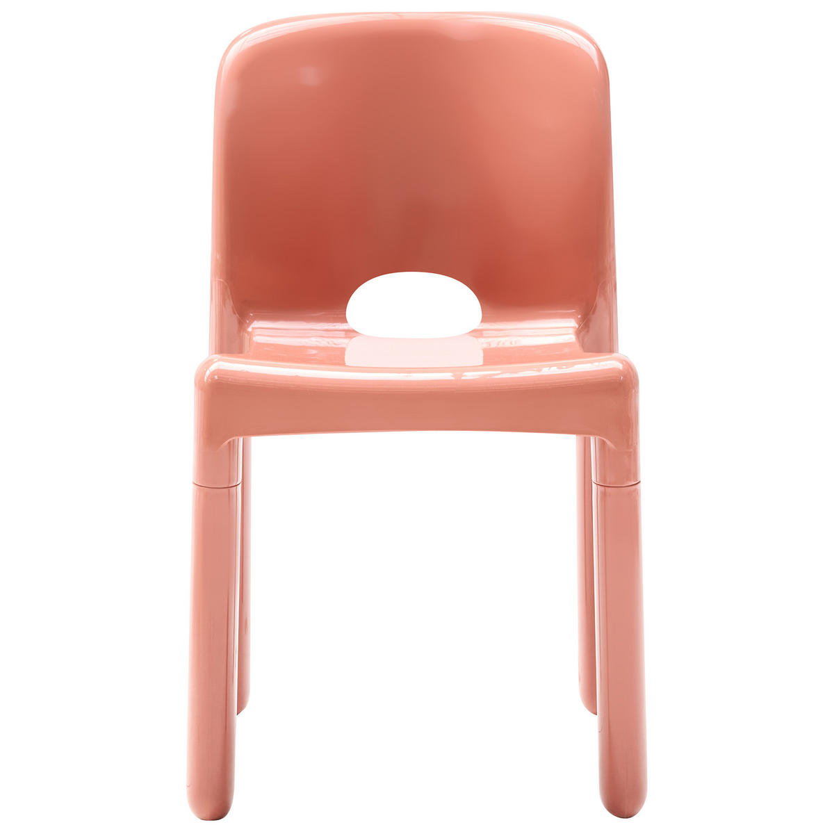 GARTENSTUHL 4er-Set Korallenrot Betim - Rot, Kunststoff (43/76/49cm) - Beliani