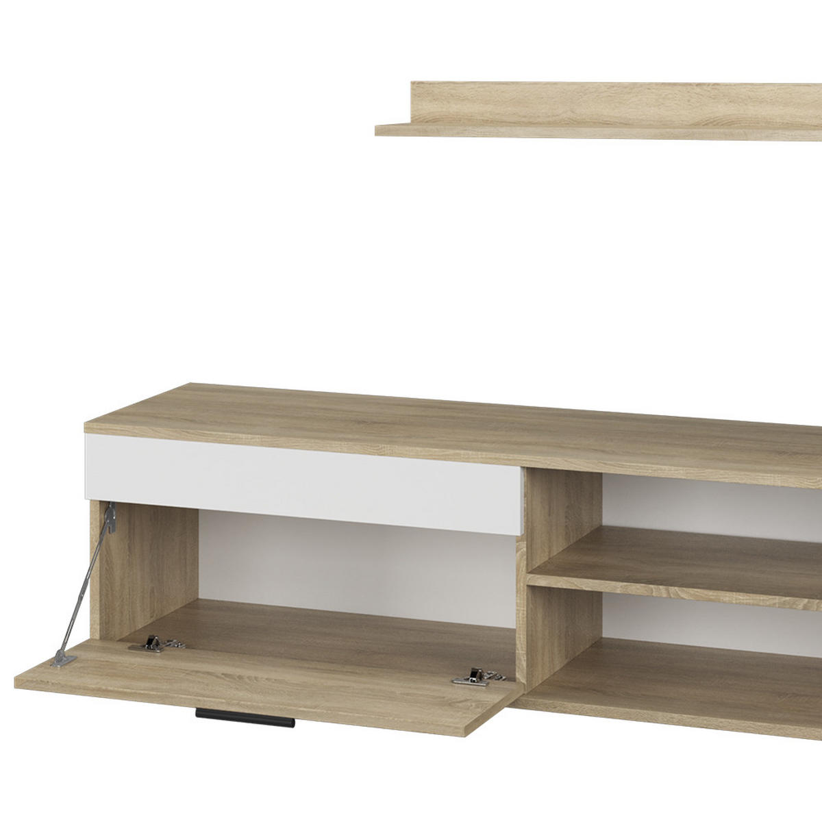 NÁSTĚNNÁ SKŘÍŇKA Berno Sonoma/bílá - Sonoma dub, kompozitní dřevo (139.8/38.9/35.3cm) - Vicco