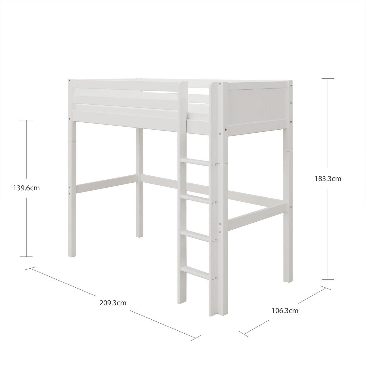 HOCHBETT NORDIC ROMANTIC Weiß 209x106x118 cm - Weiß, Holz - FURNLUX