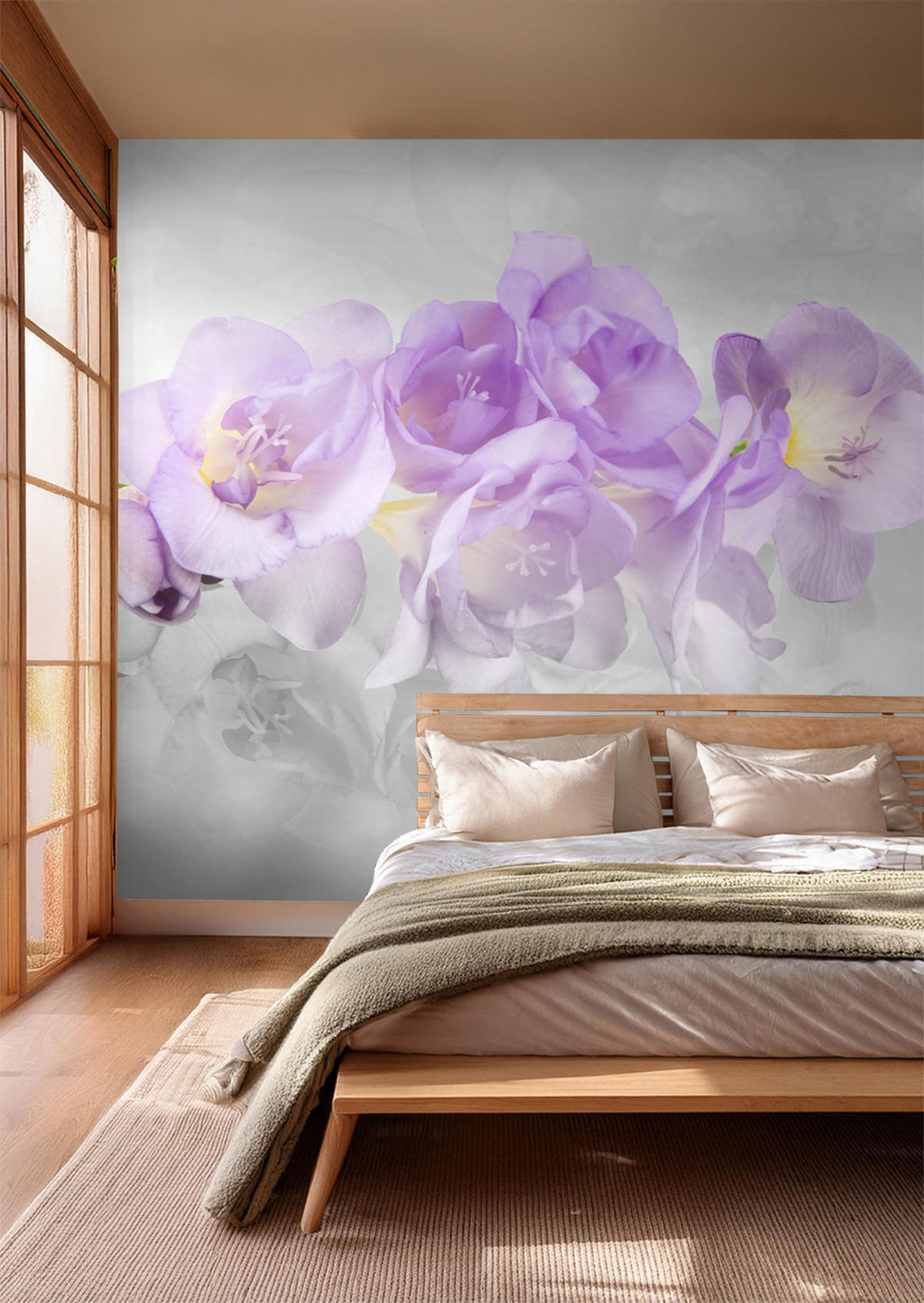 FOTOTAPETE Blumen 375 x 270 cm - Lila, Papier (375/270cm) - Sanders & Sanders