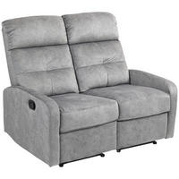 FERNSEHSESSEL Relaxsessel mit Liegefunktion, 2 Sitzer Sofa mit Fußablage, Grau - Grau, Textil (95/101/118cm) - HOMCOM