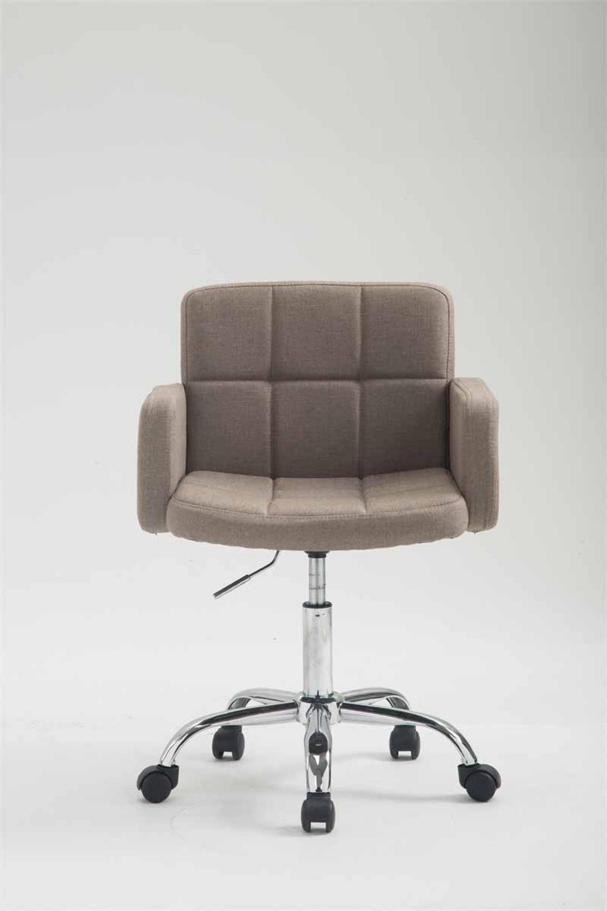 ARBEITSHOCKER Lausanne Stoff taupe - Cappuccino, Metall (60/89/52cm) - TPFLiving