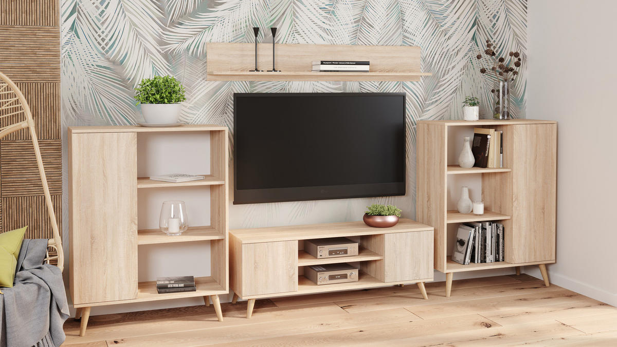 BÜCHERREGAL Fondi - Eichefarben, Holzwerkstoff (40/116/90cm) - RAUMHIRSCH FURNITURE